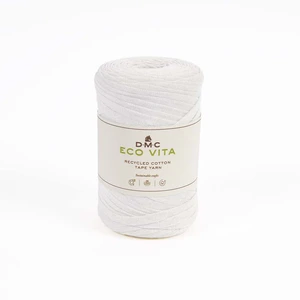 Coton recyclé Eco Vita Tape Yarn - 250GR - DMC 01 Blanc - 01 Blanc