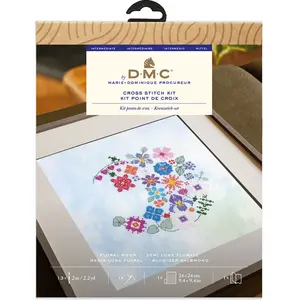 Comparateur de prix : Kit Point de croix Demi lune florale