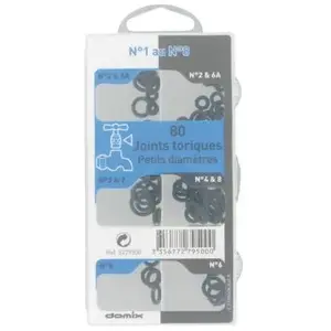 Comparateur de prix : Comap Coffret de 80 Petits Joints Torique COMAP pour Robinet du n°1 au n°8