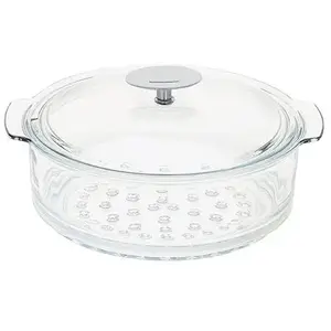 Cuit-vapeur en verre + couvercle CRISTEL - 24 cm   pas cher