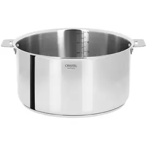 Cristel - F26QMP- Faitout inox 26cm sans poignée amovible- Collection Casteline pas cher