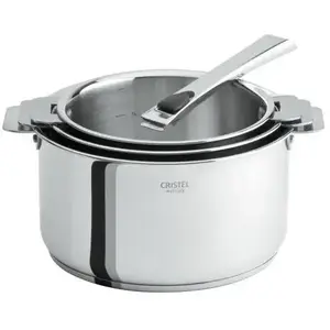 Comparateur de prix : CRISTEL série de 3 casseroles 16,18,20 Casteline multiply trilaminé