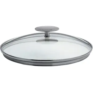 Couvercle en verre bombé Platine Mutine 26cm - Cristel - - Verre pas cher