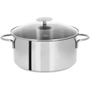 Faitout inox Mutine fixe avec couvercle CRISTEL Diamètre 24 cm 