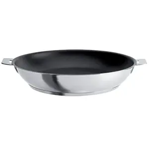 Poêle haute inox antiadhérente Strate sans manche 24 cm Cristel pas cher