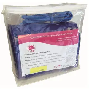 Aqualux Couverture protection hivernage pour piscine hors sol bois composite A... pas cher