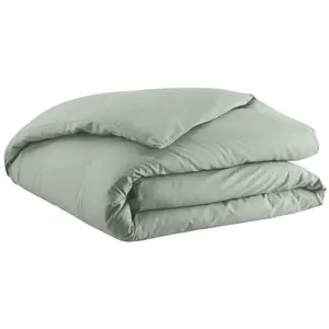 Housse de couette en coton vert aloe 140x200cm - ESSIX 140 x 200 cm pas cher