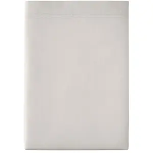 Drap Plat en Percale de Coton, Première, Gris Perle, 240x300 cm, Essix pas cher