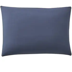 Taie d'oreiller en Coton Bicolore, Bons Jours, Bleu, 50x70 cm, Essix