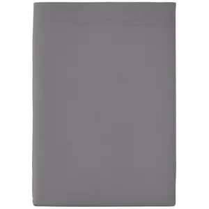 Essix Drap plat uni en percale de coton, Made in France, PREMIÈRE,Basalte pas cher