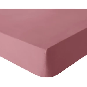 Essix Drap housse uni en coton, Made in France, TOUT DOUX , rose indienne pas cher