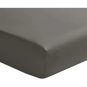 Drap-Housse en Satin de Coton, Palazzo, Zinc, 90x200 cm, Essix pas cher