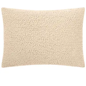 Essix Housse de Coussin gaufrée en Coton, Songe, Vanille, 40x60 cm