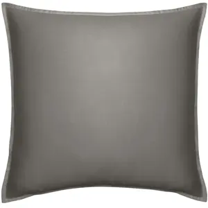 Taie d'oreiller en Satin de Coton, Palazzo, Zinc, 65x65 cm, Essix pas cher