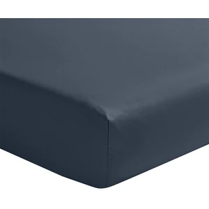Drap-housse Bleu nuit Essix en satin de coton, Palazzo pas cher