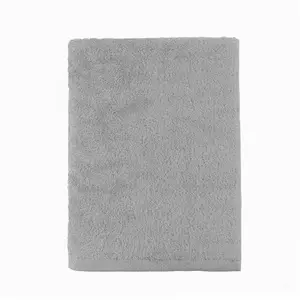 Serviette invité unie en coton gris Argent 30x50 - Essix 30 x 50 cm