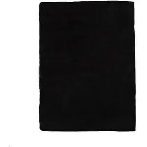 Essix - Aqua - Serviette invitée unie en coton noir - 30x50 cm OS pas cher
