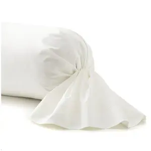 Comparateur de prix : Essix - Taie de traversin Satin de coton uni Blanc - 043 x 230 cm