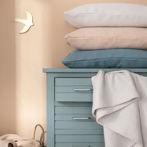Comparateur de prix : Essix Plaid uni texturé en jacquard de coton greige 130x220