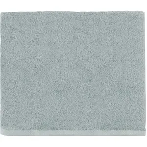 Essix Serviette invité unie en coton gris Plume 30x50