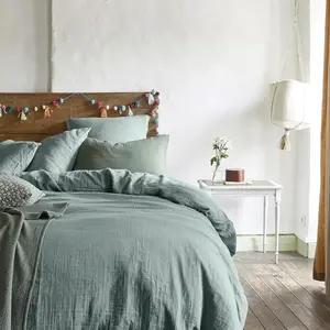 Essix Housse de Couette, Coton, Bleu Céladon, 140x200 cm pas cher
