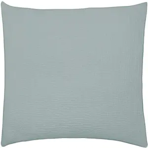 Taie d'oreiller uni en gaze de coton vert 65x65 - Essix 65 x 65 cm pas cher