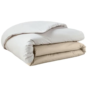ESSIX Housse de couette en percale de coton gris 260x240 pas cher