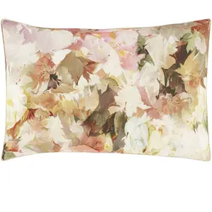 Designers Guild Taie d'oreiller en percale de coton Fleurs de Jour Travertine 50x75 cm D18-3815501-202221-DG pas cher