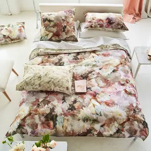 Designers Guild Fleurs de Jour Housse de Couette, Coton, Pink, 260 x 2...