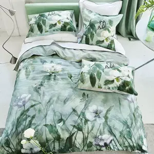 Designers Guild Housse de couette imprimée en satin de coton Kiyosumi pas cher