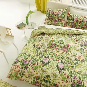 Housse de couette imprimée en percale de coton, Ikebana Damask