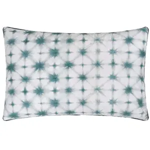 Taie d'oreiller imprimée en percale de coton Karaoshi Celadon pas cher