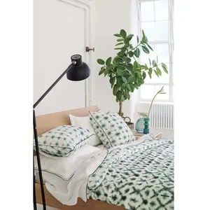 Housse de couette imprimée en percale de coton Karaoshi Celadon pas cher