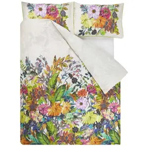 Housse de Couette imprimée en Percale de Coton, Glynde Coral, 140x200 ...