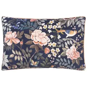 Comparateur de prix : Taie d'oreiller imprimée en satin de coton bleu 65x65