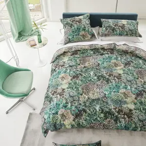 Designers Guild Housse de couette imprimée en satin de coton Madhya