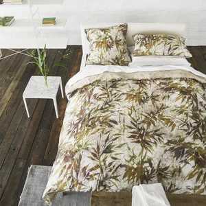 Designers Guild Housse de couette imprimée en percale de coton beige 260x240