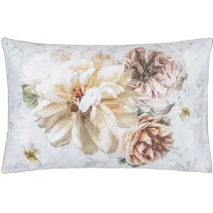 Comparateur de prix : Taie d'oreiller imprimée en percale de coton PAHARI TUBEROSE Gris