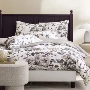 Housse de couette en satin de coton multicolore 200x200cm pas cher