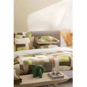 Comparateur de prix : Housse de couette en percale de coton multicolore 260x240cm