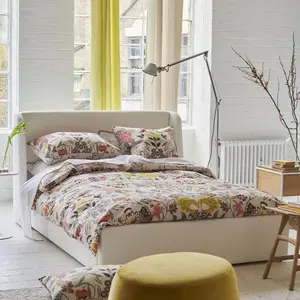 Designers Guild Housse de couette imprimée en percale de coton, BROCART DECORATIF-Beige moyen