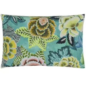 Designers Guild Taie d'oreiller imprimée en percale de coton ROSE DE DAMAS-Vert jadeVendu paramazon