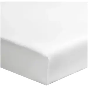 Essix - Drap Housse Royal Line Percale de Coton Blanc 80 x 200 cm pas cher