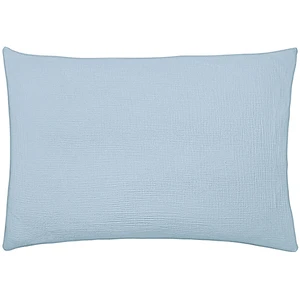 Essix Taie d'oreiller en gaze de coton bleu 65x65 pas cher