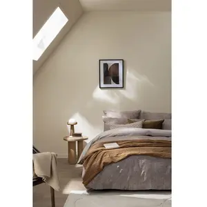 Essix Housse de couette en percale de coton beige 240 x 220 cm pas cher