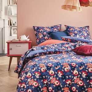 Housse de Couette en Percale de Coton, Alice, 260x240 cm, Essix pas cher