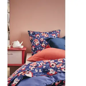 Housse de Couette en Percale de Coton, Alice, 140x200 cm, Essix pas cher