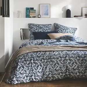 Housse de couette imprimée en percale de coton, REFLETS Essix pas cher