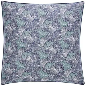 Taie d'oreiller en percale de coton bleu/vert 65x65cm - ESSIX 65 x 65 cm pas cher