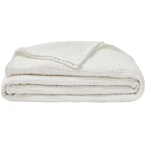 Comparateur de prix : Essix Couvre-lit en gaze de coton 120 gr/m2, Jazzy Blanc 260x240